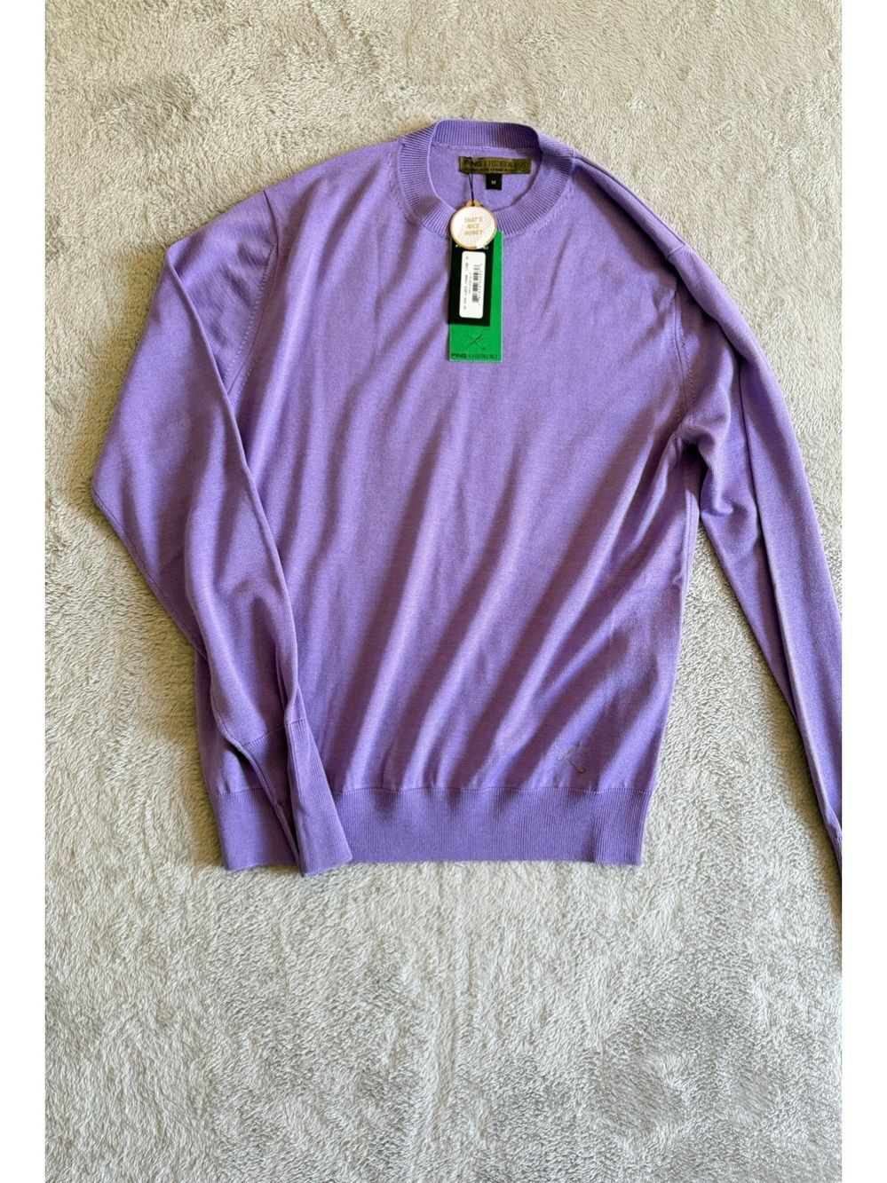NWT PING x HIDEOKI Italian Merino Wool & Silk Luxury Golf Sweater - Medium